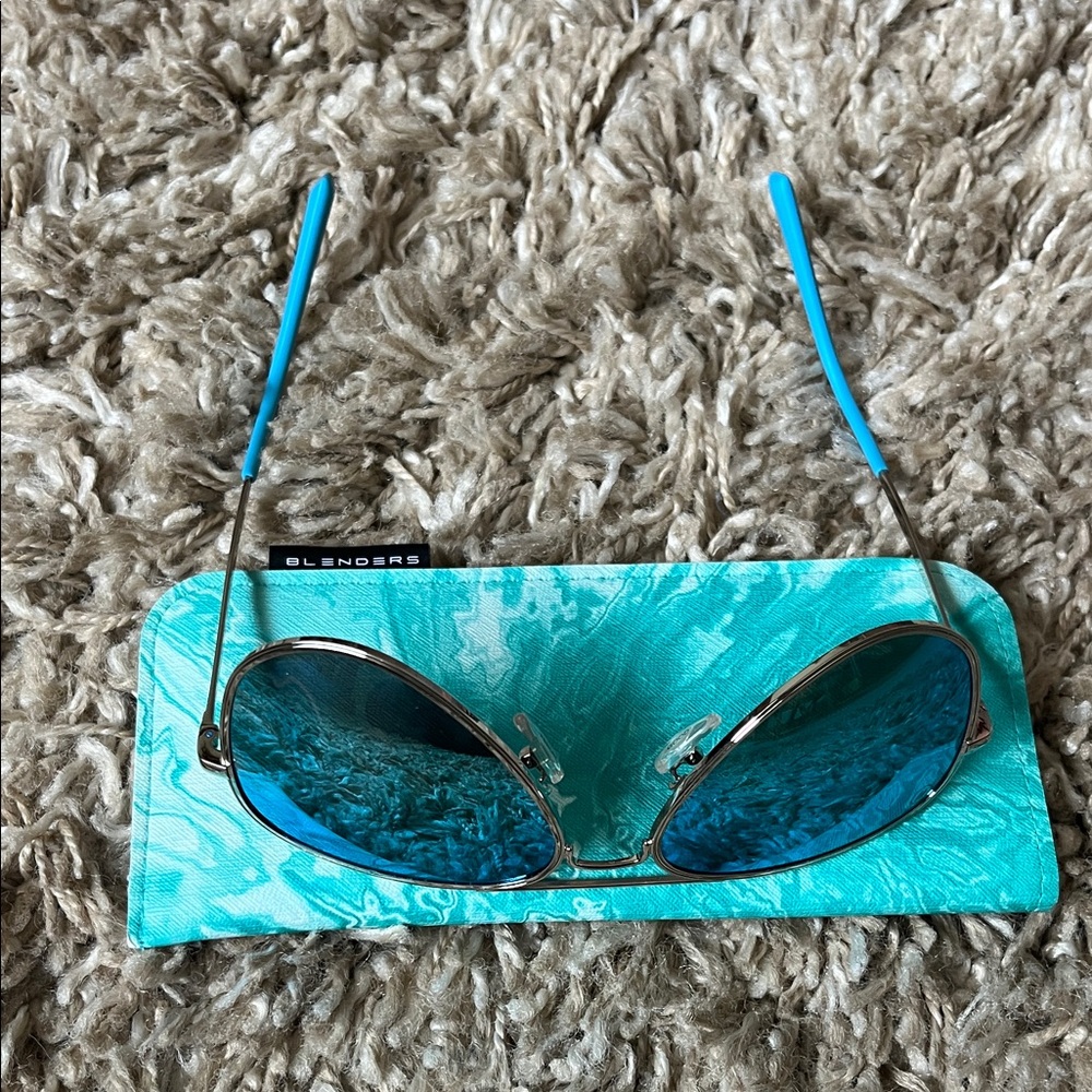 Blenders Blue Aviator Sunglasses - Picture 6 of 16